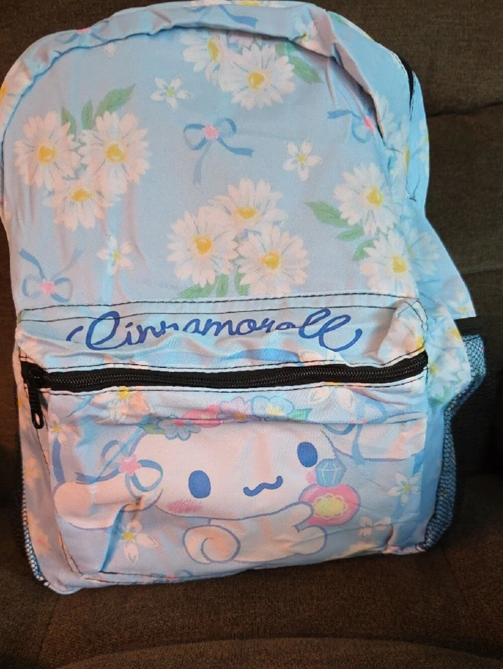 Kids Light Blue Floral Backpack
